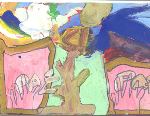 Dibujo de Isidro Crespo Fernández, Colegio Eria-Jamuz, Felechares de la Valdería, León.