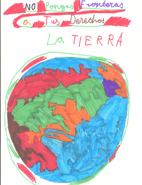 Dibujo de Serguey Bous, Colegio Las Culturas, Torrevieja, Alicante.