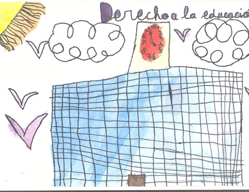 Dibujo de Xabier Moreno Ruiz, Colegio Irabia, Pamplona.