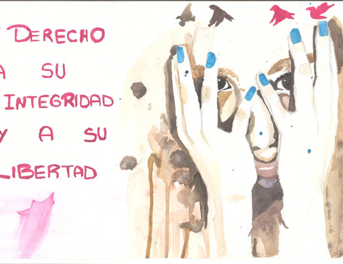 Dibujo de Melanie Pino, Instituto Fuentes de San Luis, Valencia.