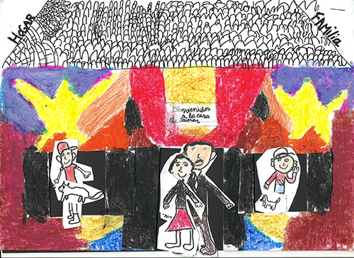 Dibujo de Javier Fiestas Purves del Colegio Europeo DAOS, de Puerto del Carmen, Lanzarote, Las Palmas.