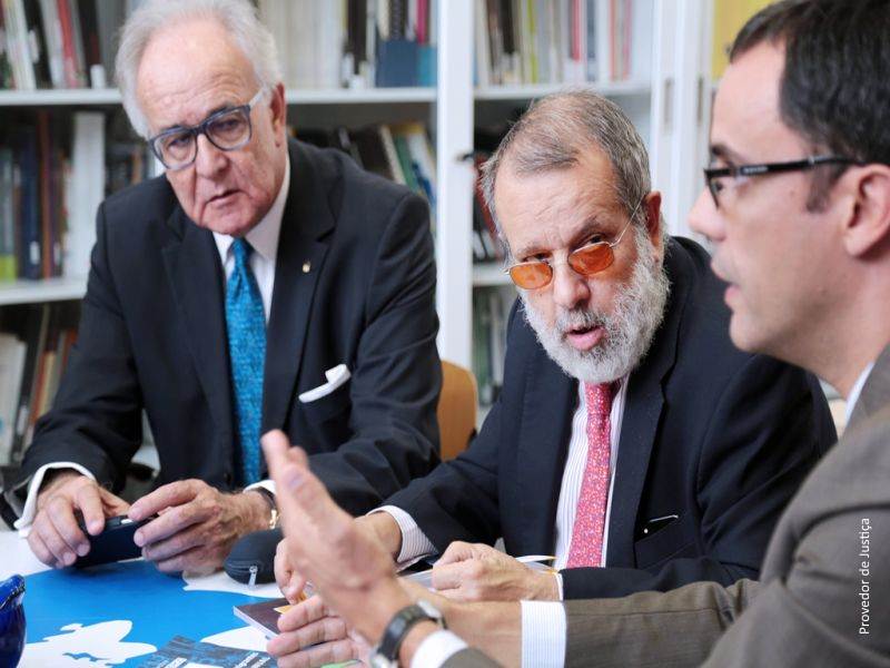 Francisco Fernández Marugán, José de Faria (Defensor del Pueblo Portugués) y Pedro Calado (Alto comisionado para las migraciones)