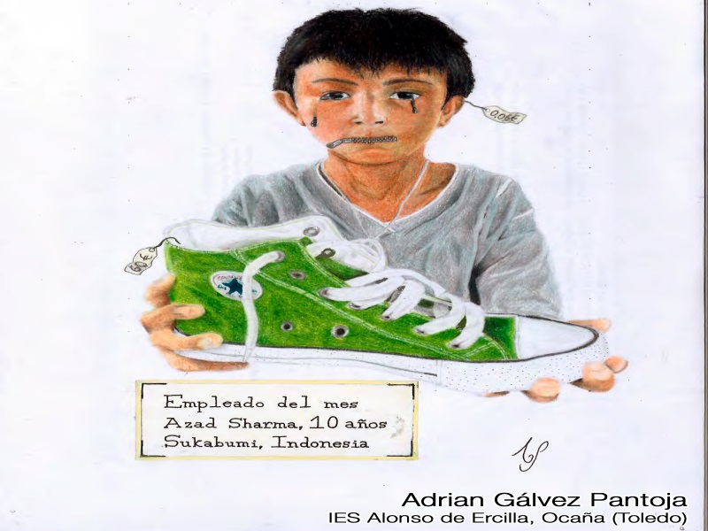 Dibujo ganador de la categoría Bachillerato del concurso de dibujo XV edición del alumno Adrián Gálvez