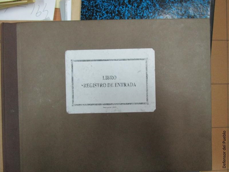 Libro de registro de entrada en dependencias policiales