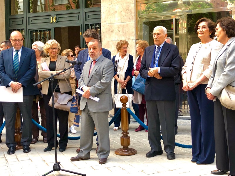 Intervención del Defensor del Pueblo (e.f.) en el acto de la Placa conmemorativa de Álvarez de Miranda
