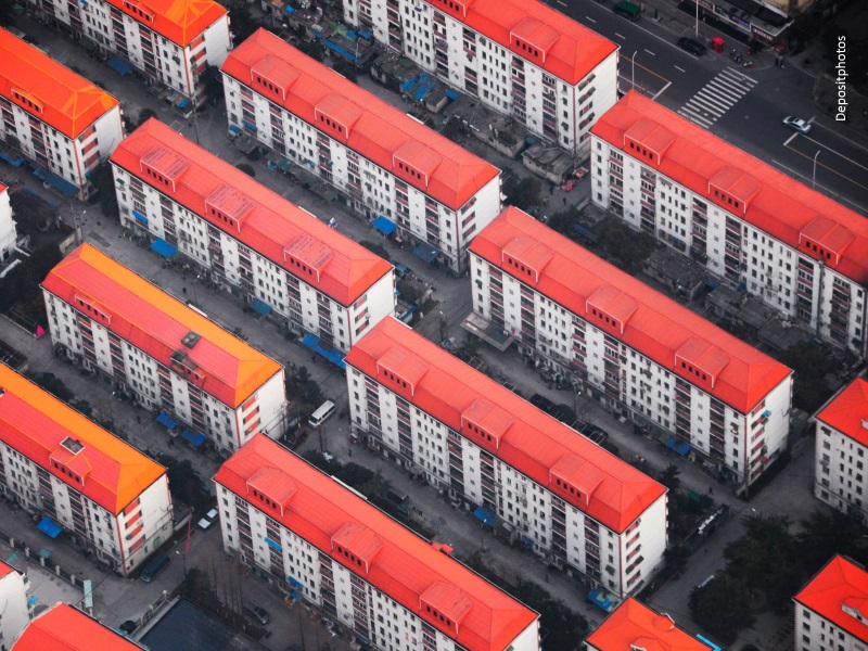 Bloques de edificios de pisos