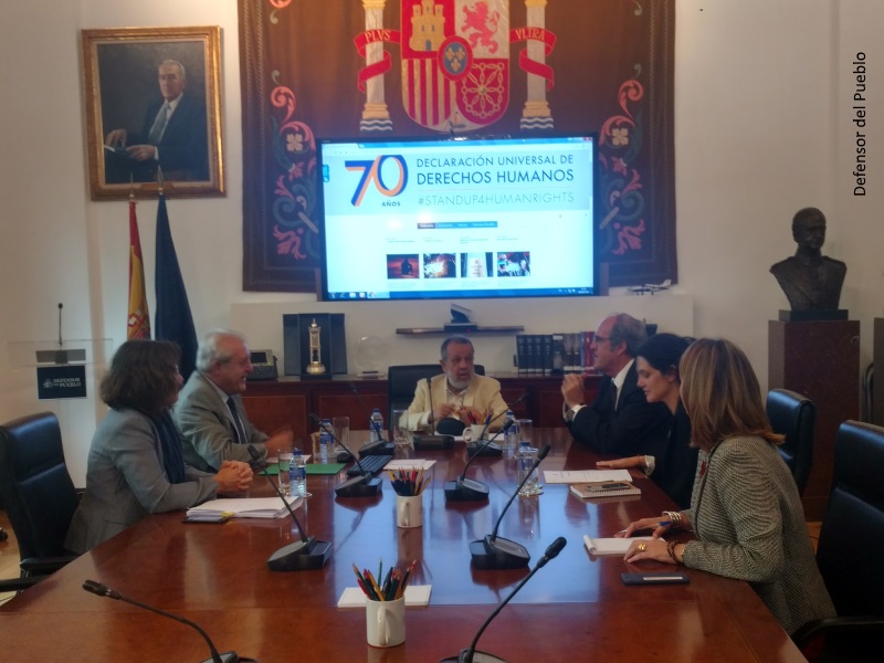 Reunión del Defensor del Pueblo (e.f.), Francisco Fernández Marugán, con el portavoz del PSOE en la Asamblea de Madrid, Ángel Gabilondo.