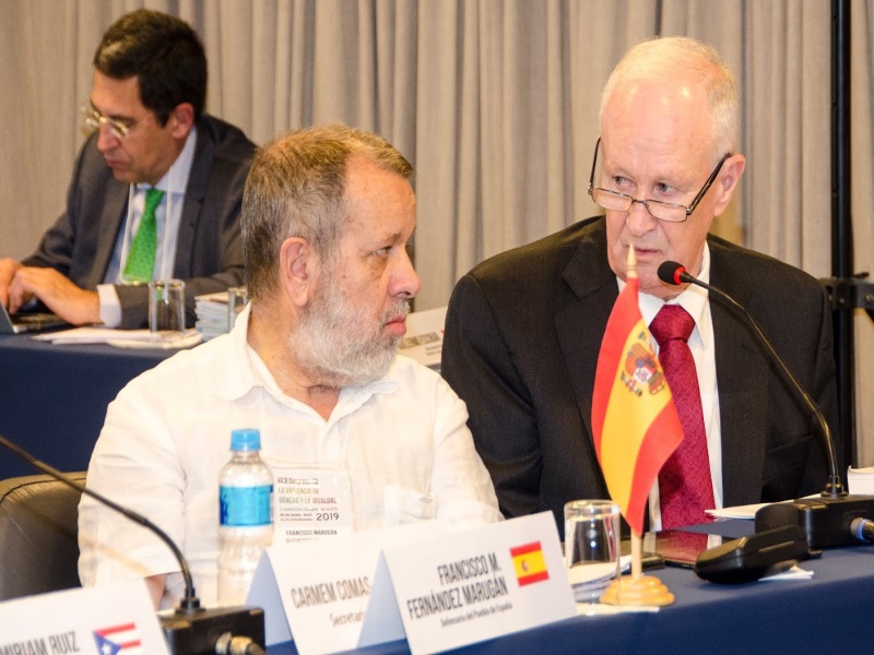 El Defensor del Pueblo (e.f), Francisco Fernández Marugán, en la Asamblea General de la FIO 2019