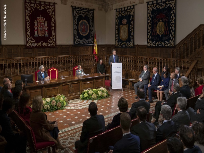 El Rey Felipe VI durante su discurso en la entrega de la VIII edición del Premio de Derechos Humanos Rey de España