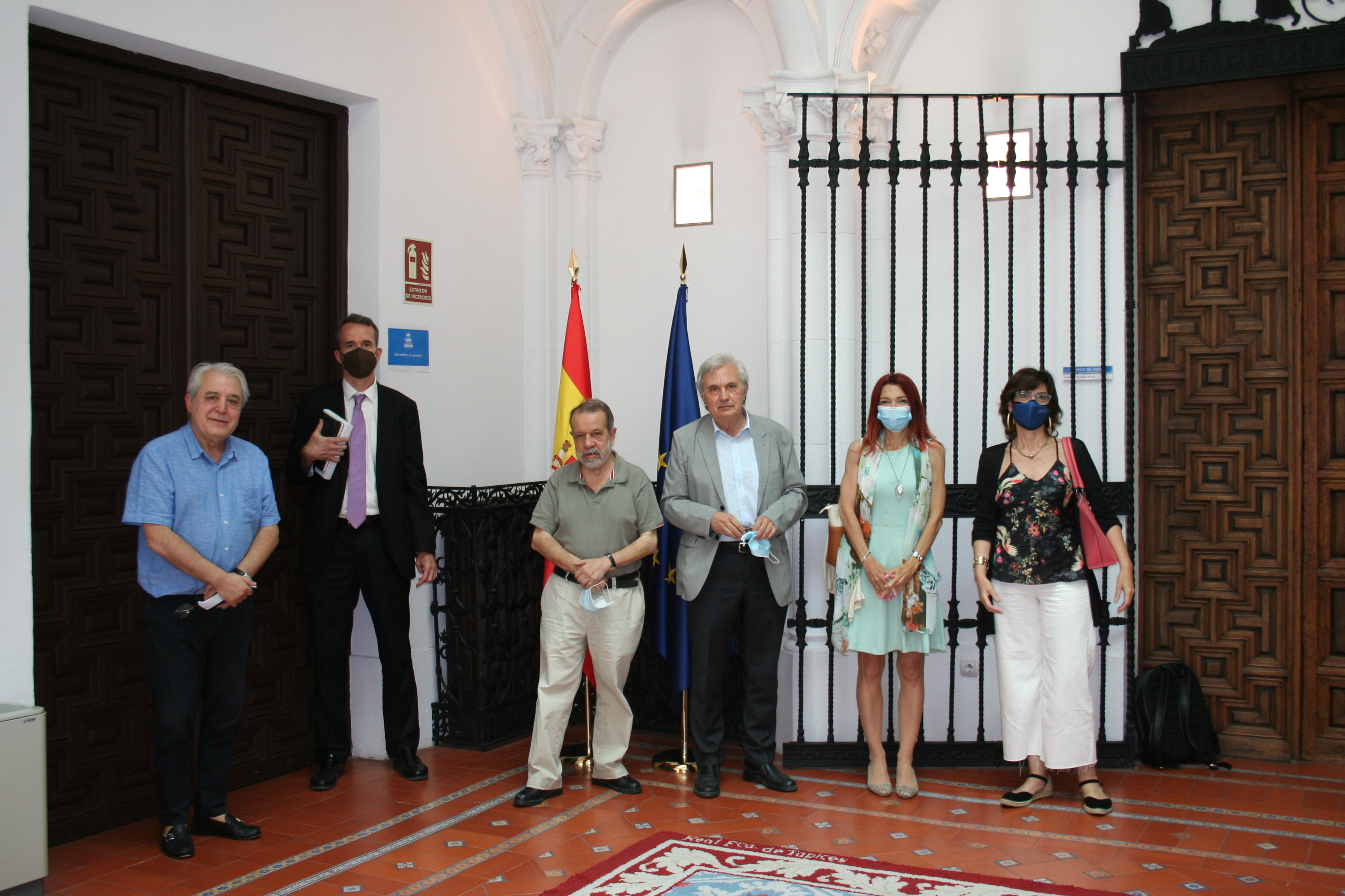 Reunión del Defensor del Pueblo (e.f.), Francisco Fernández Marugán, con el Fiscal de Sala Coordinador de Siniestralidad Laboral, Félix Pantoja