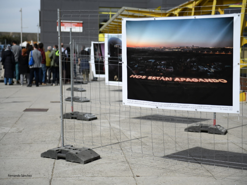 Alguna de las fotografías expuestas en la exposición de la Cañada real