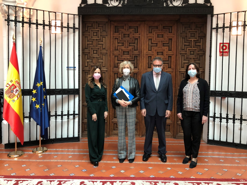 Teresa Jiménez-Becerril, Ana Iríbar, Andrés Jiménez y María José Pastor