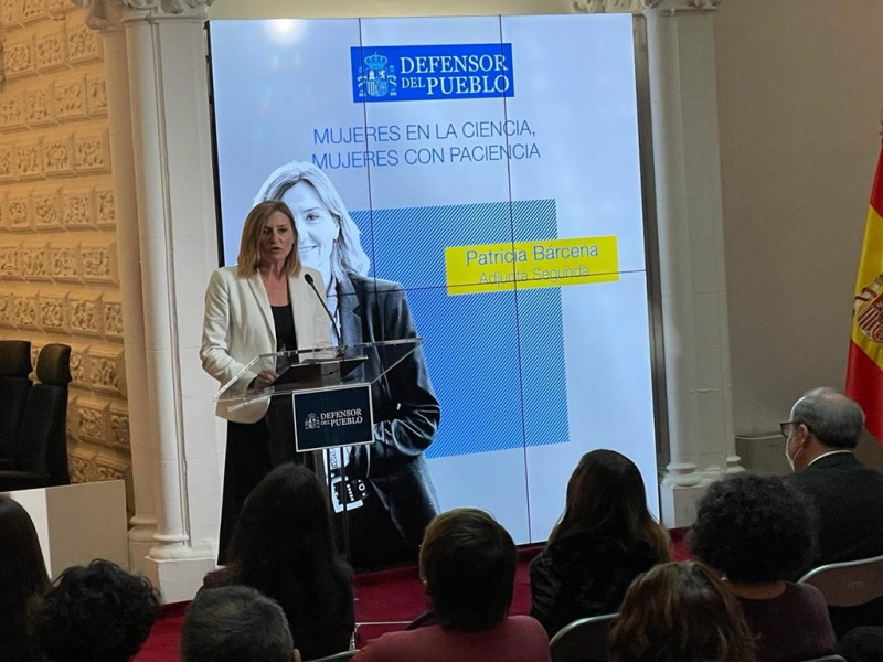 Patricia Bárcena interviene en el acto Mujeres en la ciencia, mujeres con paciencia