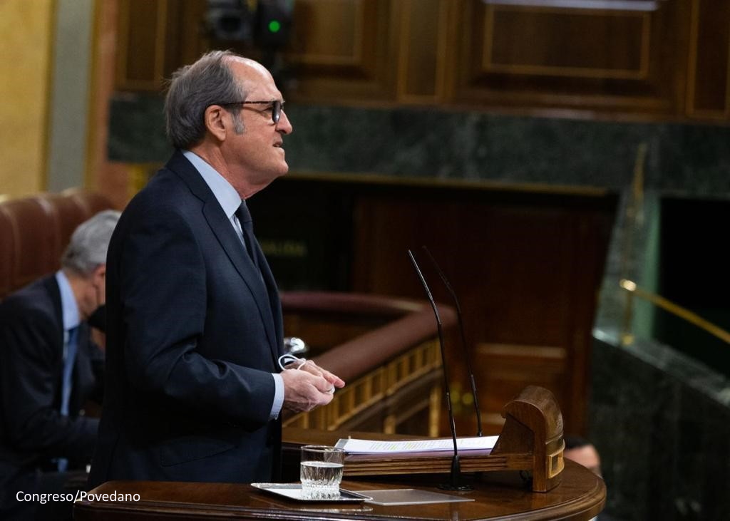 El Defensor durante su intervención en el Congreso