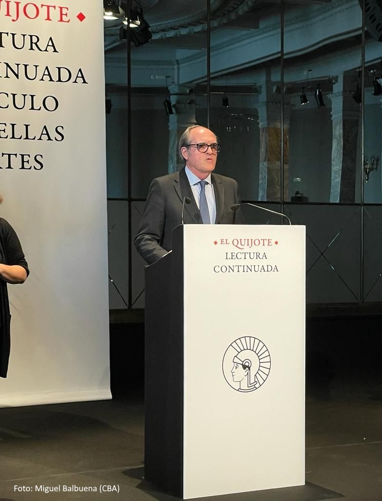 El Defensor del Pueblo participa en la XXVI Lectura Continuada del Quijote en el Círculo de Bellas Artes