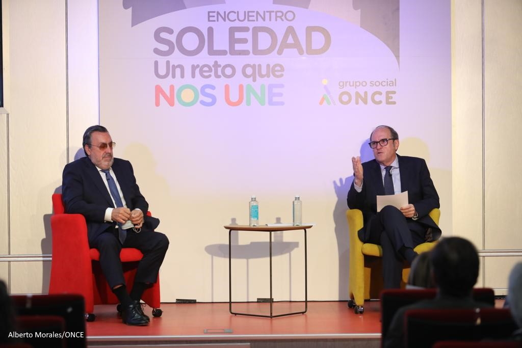 El Defensor del Pueblo durante su intervención en el encuentro Soledad, un reto que nos une, organizado por el Grupo Social ONCE