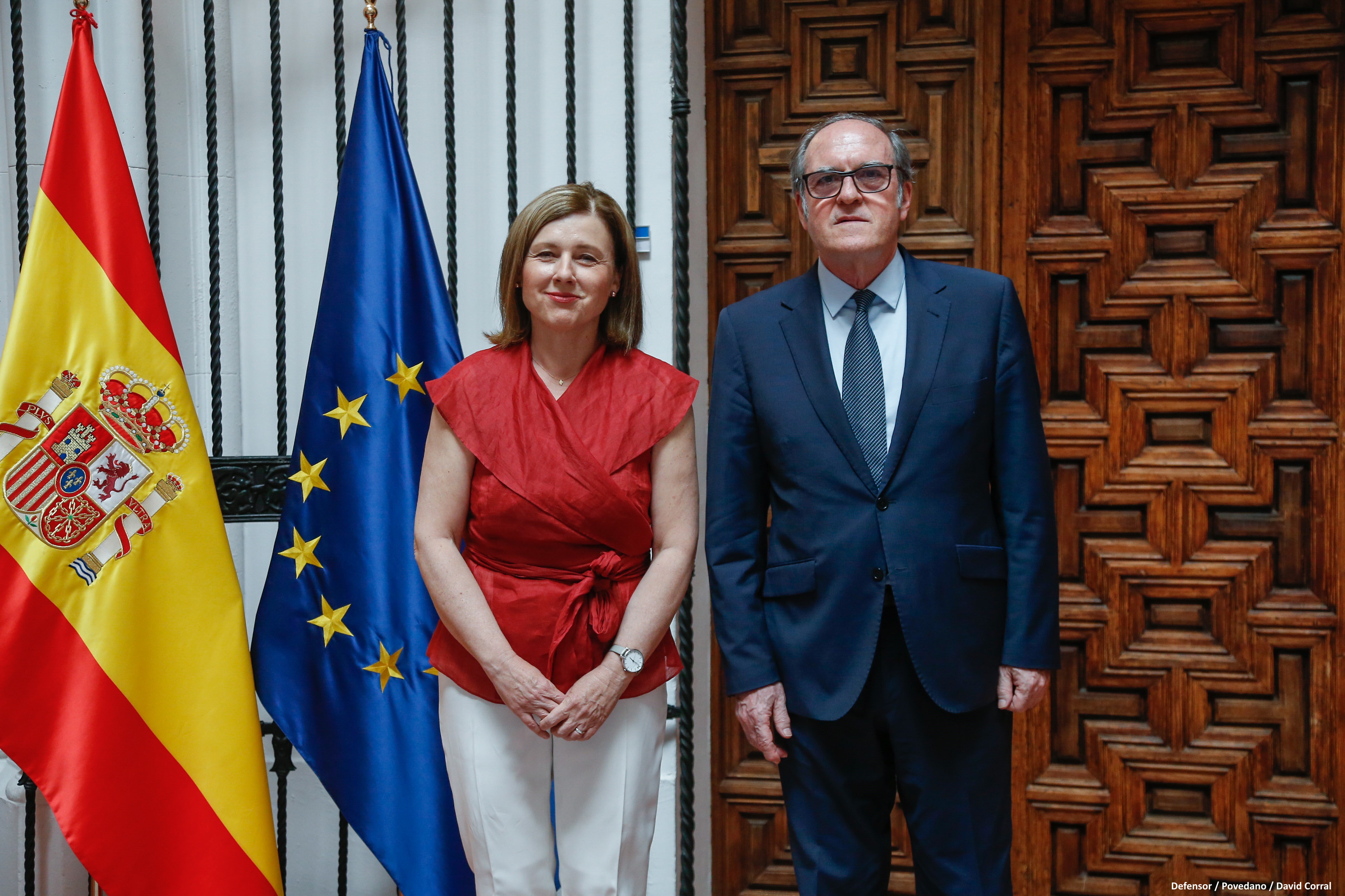 Ángel Gabilondo y la vicepresidenta de la Comisión Europea