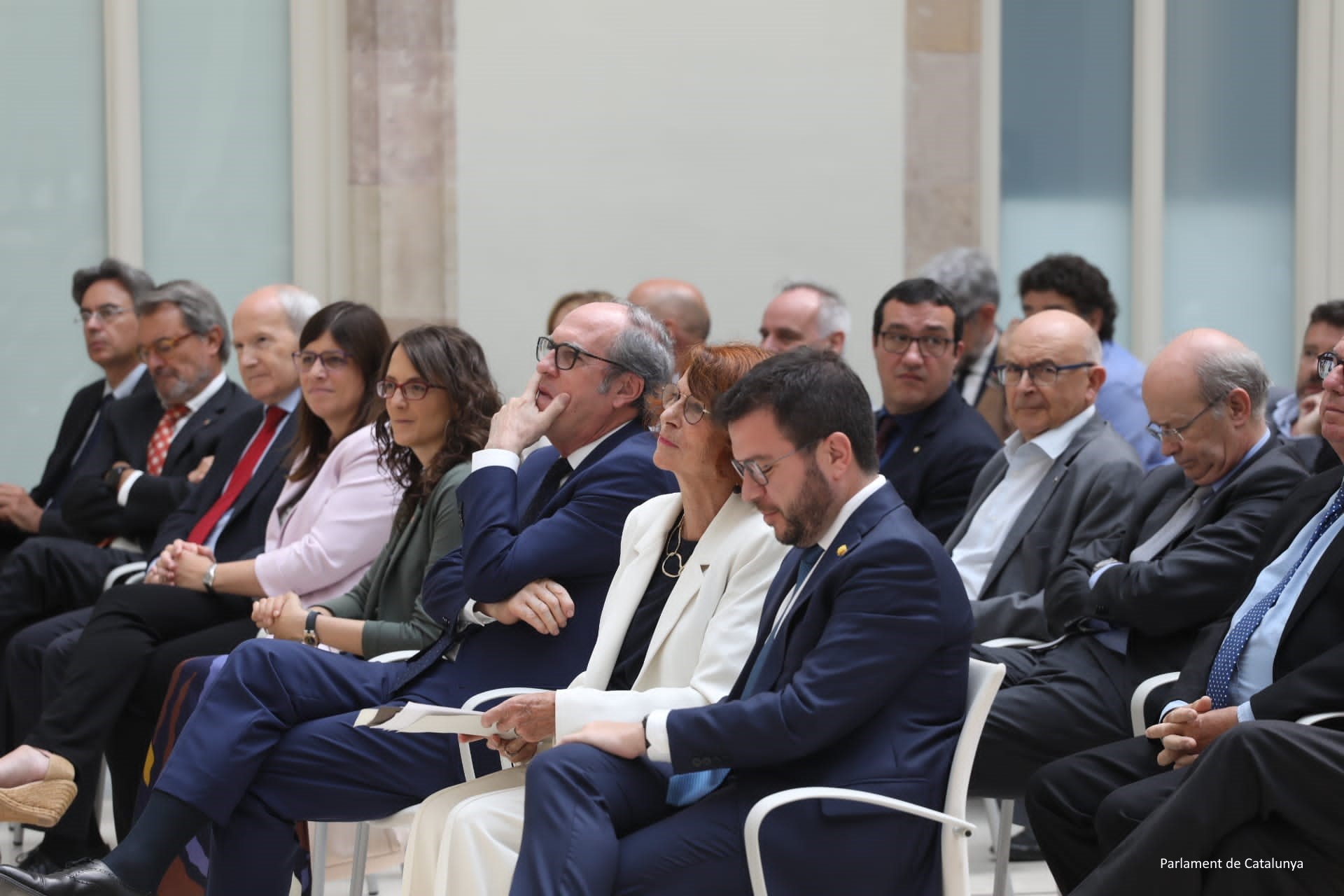 Ángel Gabilondo asiste a la toma de posesión de Esther Giménez-Salinas como nueva síndica de greuges de Catalunya