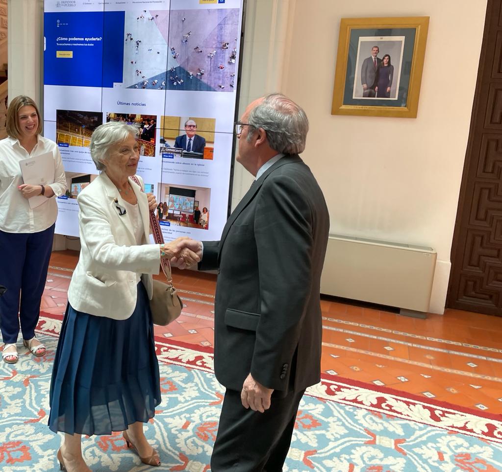 Ángel Gabilondo se reúne con la presidenta de la Comisión de Venecia del Consejo de Europa, Claire Bazy-Malaurie