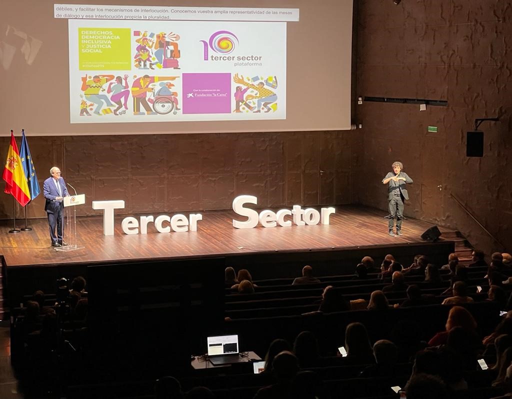 El Defensor del Pueblo, Ángel Gabilondo, interviene en el acto conmemorativo del 10º aniversario de la Plataforma del Tercer Sector