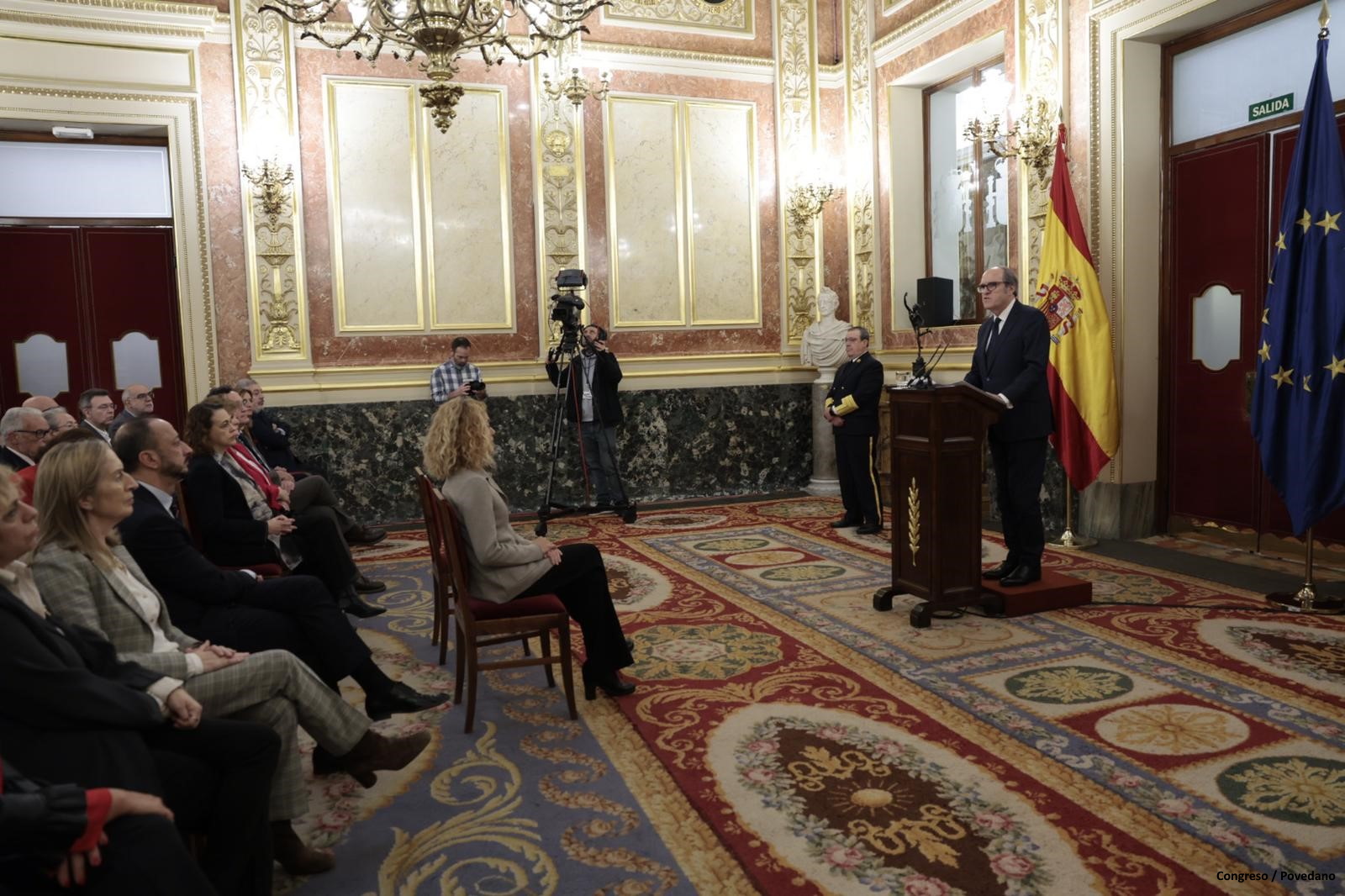 El Defensor del Pueblo, Ángel Gabilondo, durante su intervención en el Congreso por el 40 Aniversario de la institución Defensor del Pueblo