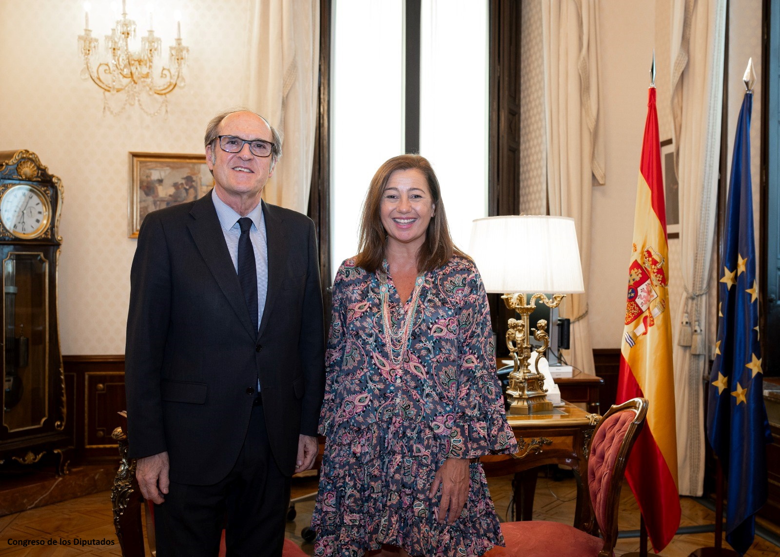El Defensor del Pueblo, Ángel Gabilondo y la presidenta del Congreso de los Diputados, Francina Armengol