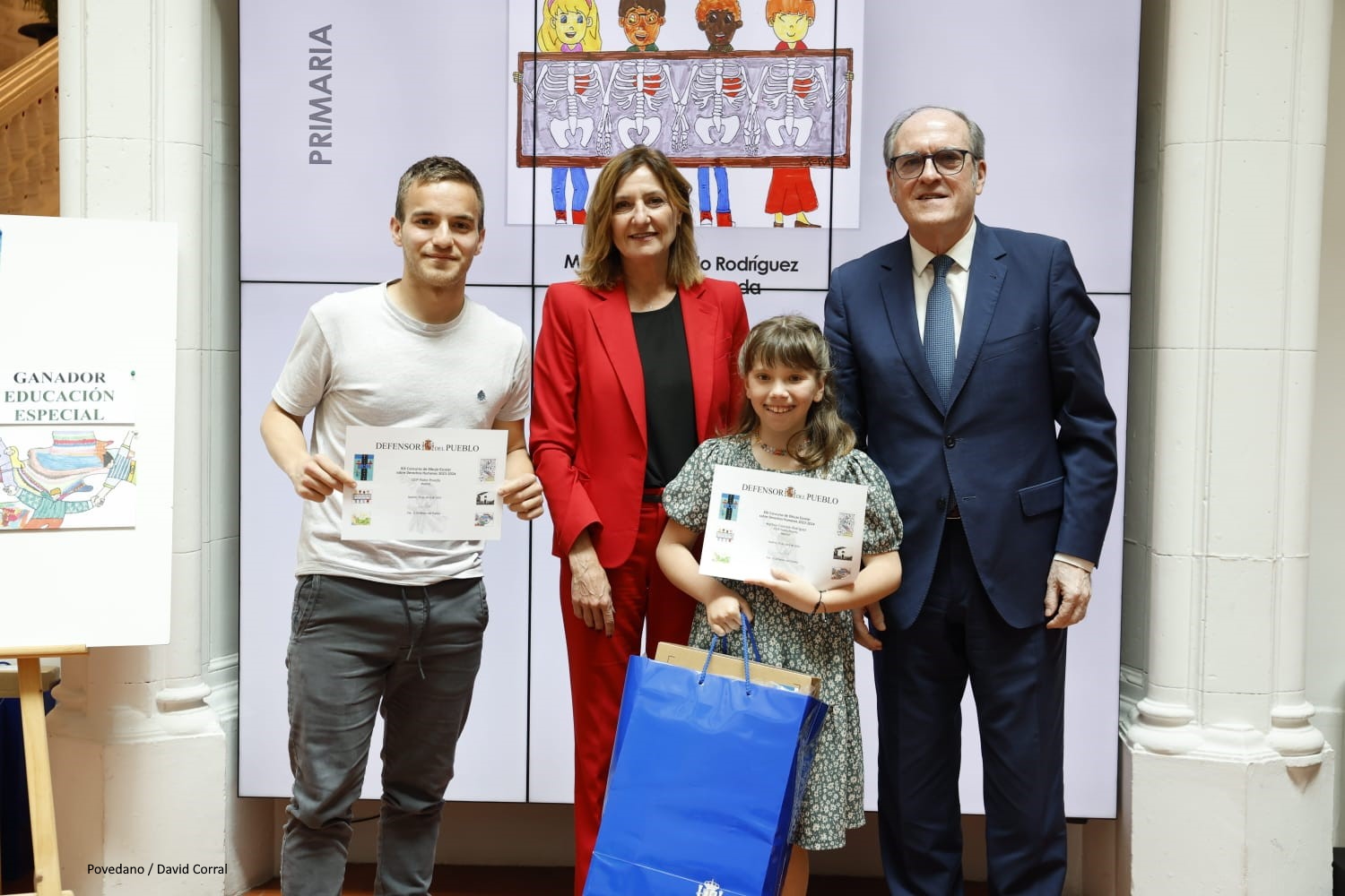 El Defensor del Pueblo, Ángel Gabilondo, interviene en la entrega de premios del Concurso de Dibujos de Derechos Humanos