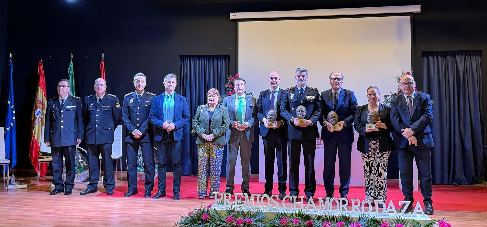 Foto de los premiados en los Premio Chamorro Daza