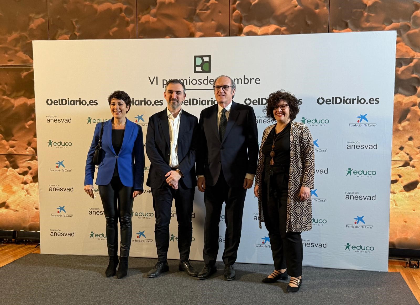 El Defensor del Pueblo, Ángel Gabilondo, en la VI Edición de los Premios Desalambre,