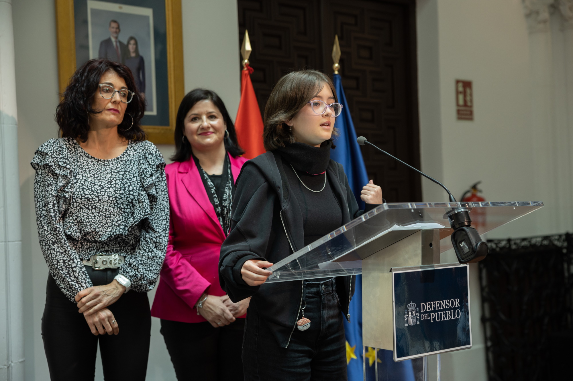 Intervención de una de las ganadoras
