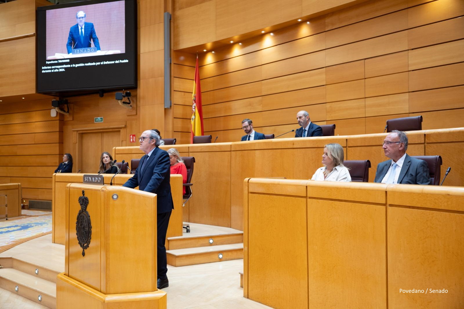 El Defensor del Pueblo, Ángel Gabilondo, comparece en el Pleno del Senado para presentar el Informe anual 2024