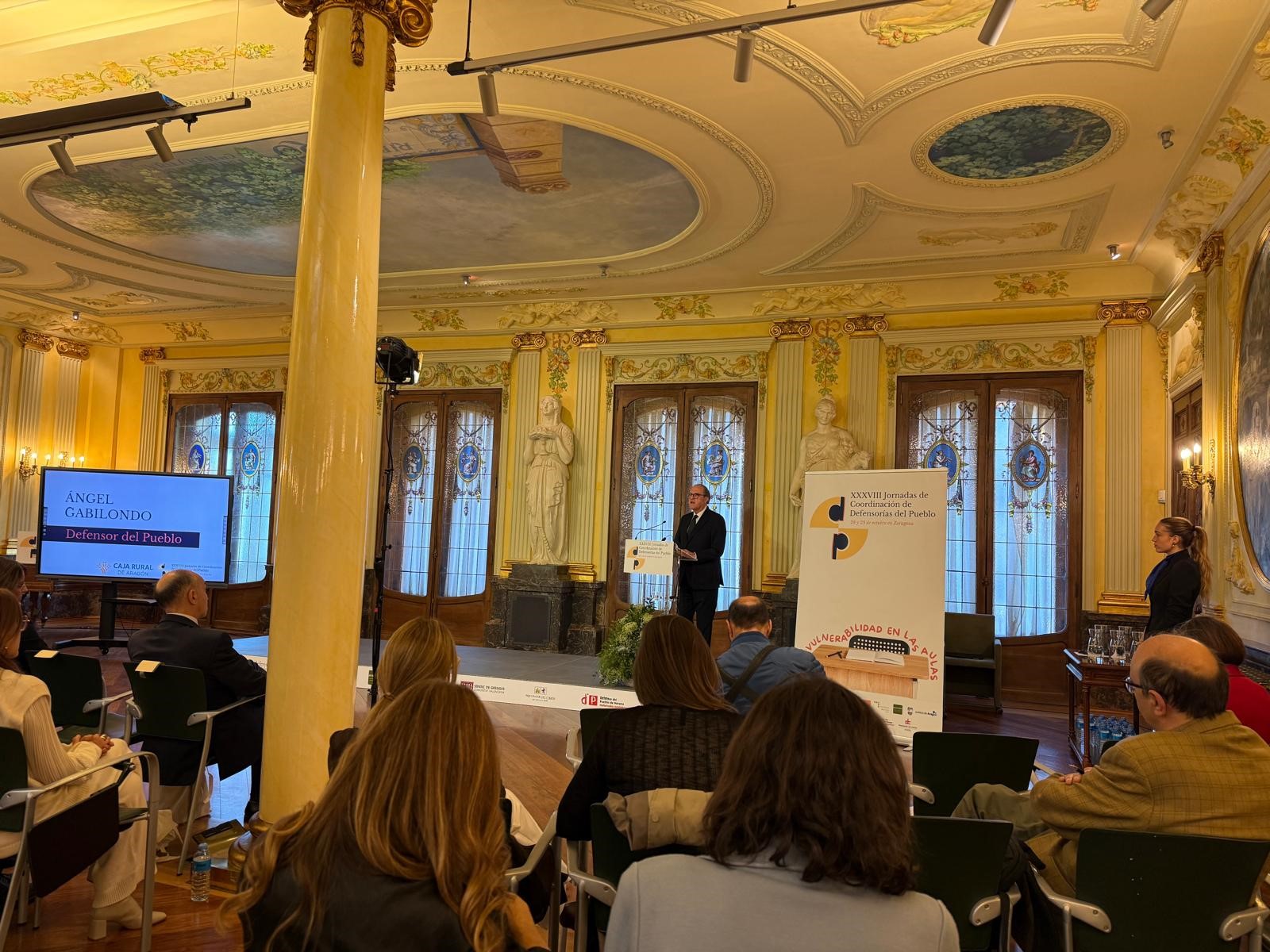 El Defensor del Pueblo, Ángel Gabilondo, inaugura las XXXVIII Jornadas de Coordinación de Defensorías en Zaragoza