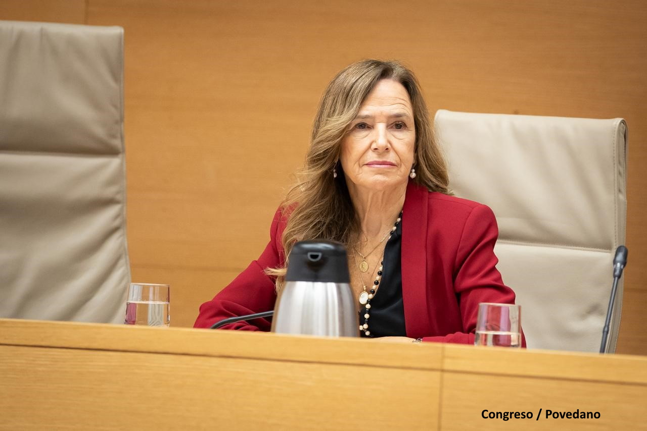 La adjunta primera del Defensor del Pueblo, Teresa Jiménez-Becerril en la Comisión Mixta