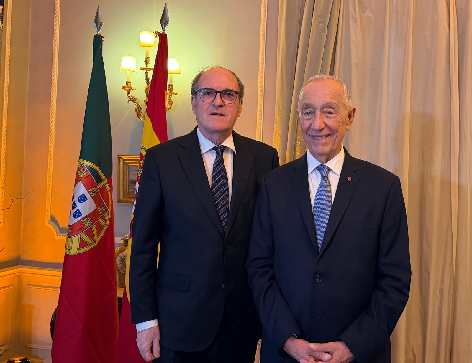 El Defensor del Pueblo con el presidente de Portugal
