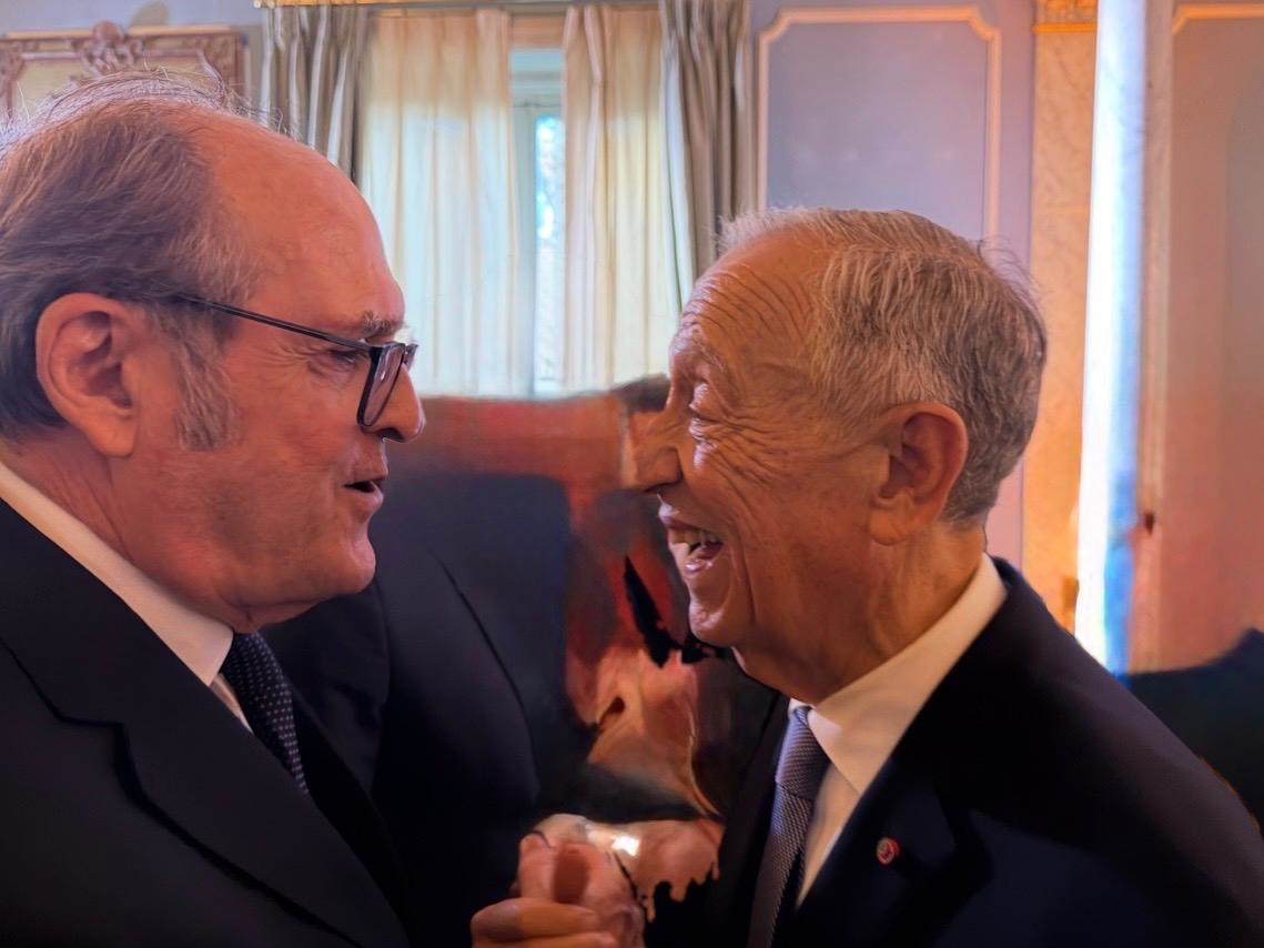 El Defensor del Pueblo con el presidente de Portugal